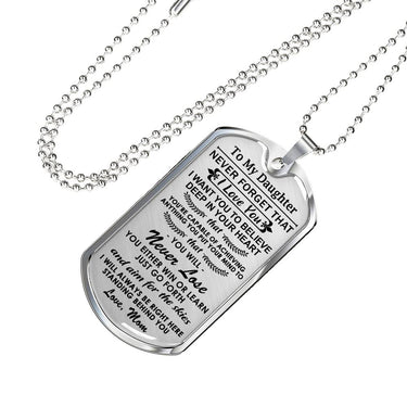 Mother Daughter Necklace Pendant Chain - Personalized Engrave any name, letter